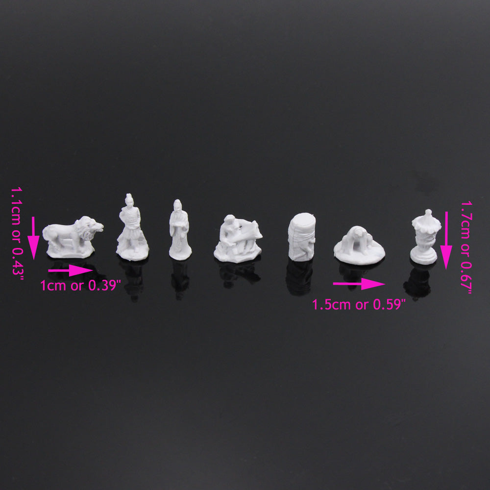 GY06150 35pcs N Scale 1:150 Statue Sculpture Fountain