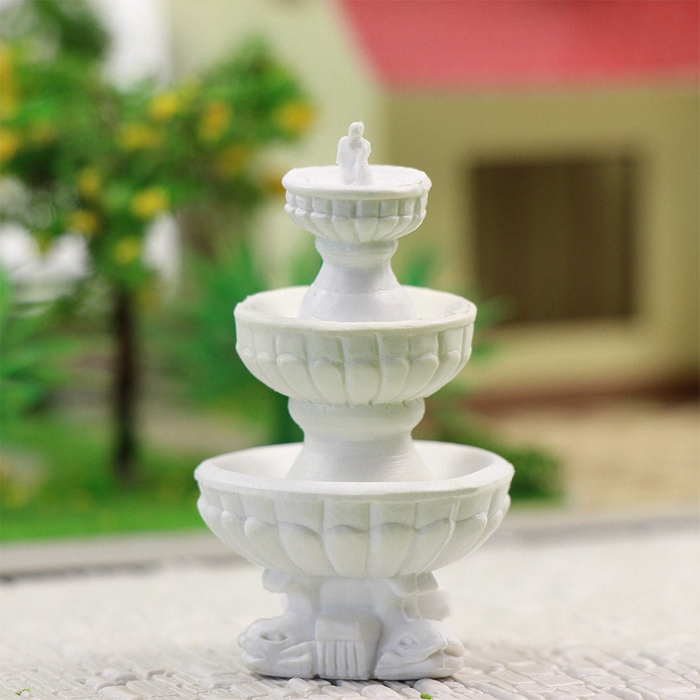 GY07087 9pcs HO Scale 1:87 Model Statue Sculpture Fountain