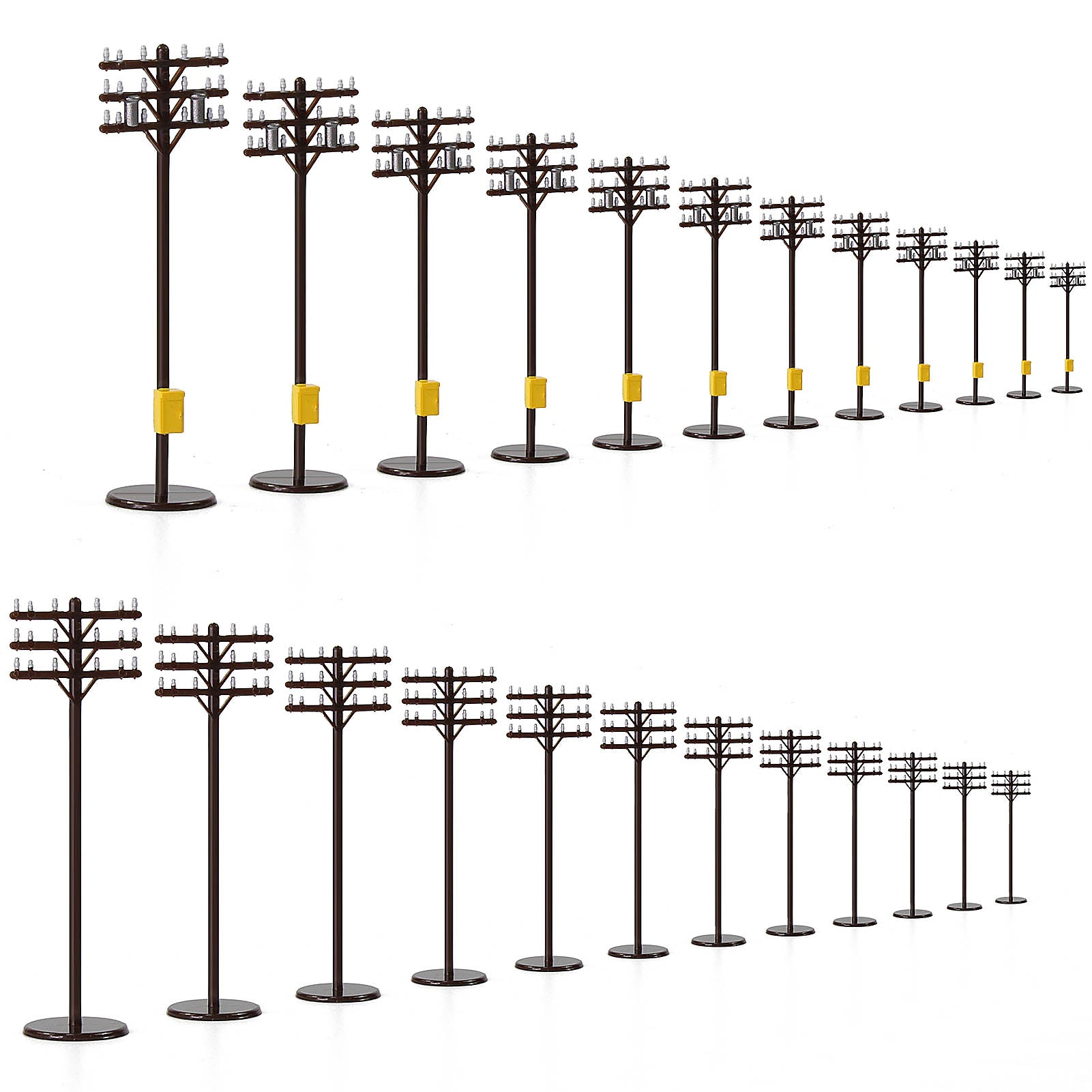 GY18150 24pcs N Scale 1:150 Telegraph Telephone Power Poles