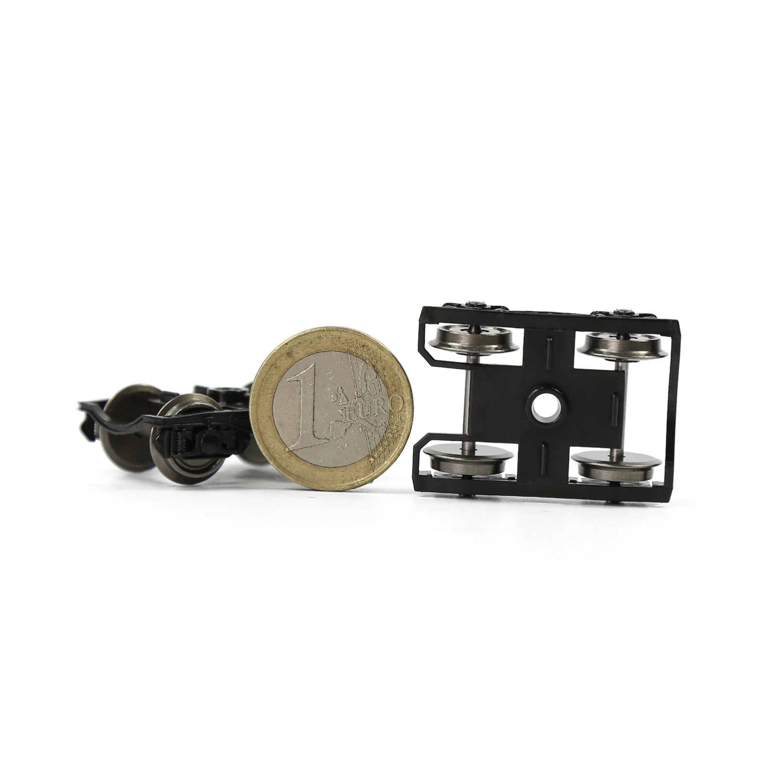 HP0687 2pcs HO scale 1:87 Bogies with 36" Metal DC Wheels