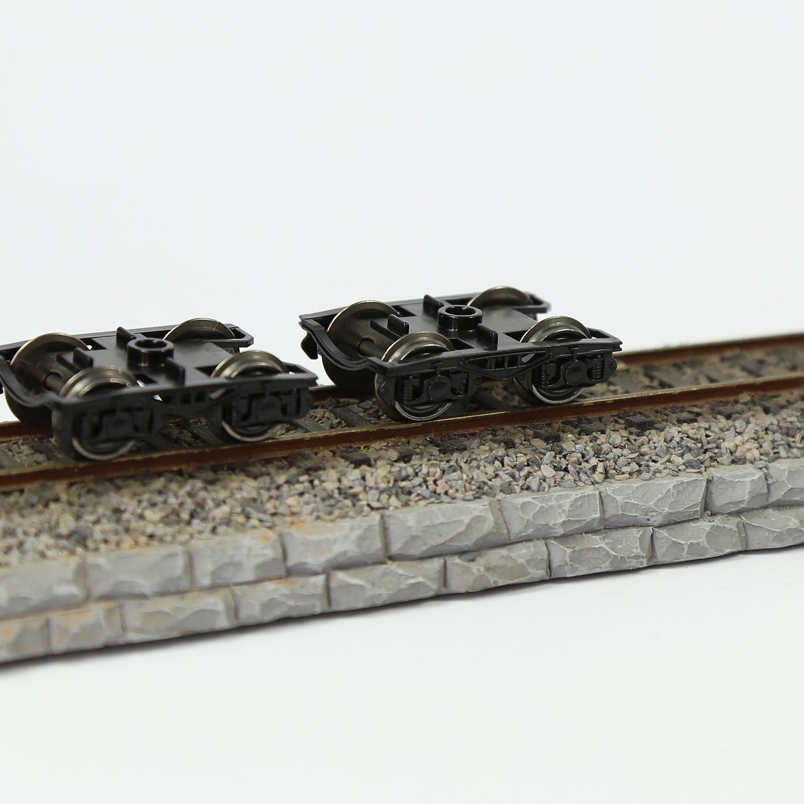 HP0687 2pcs HO scale 1:87 Bogies with 36" Metal DC Wheels