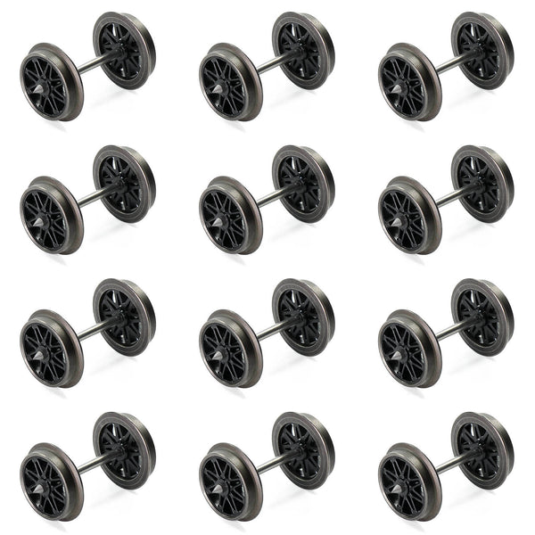 Athearn N Scale Metal Wheel Set - 36 Inch (8 Wheels), Replacement For Freight Car Trucks