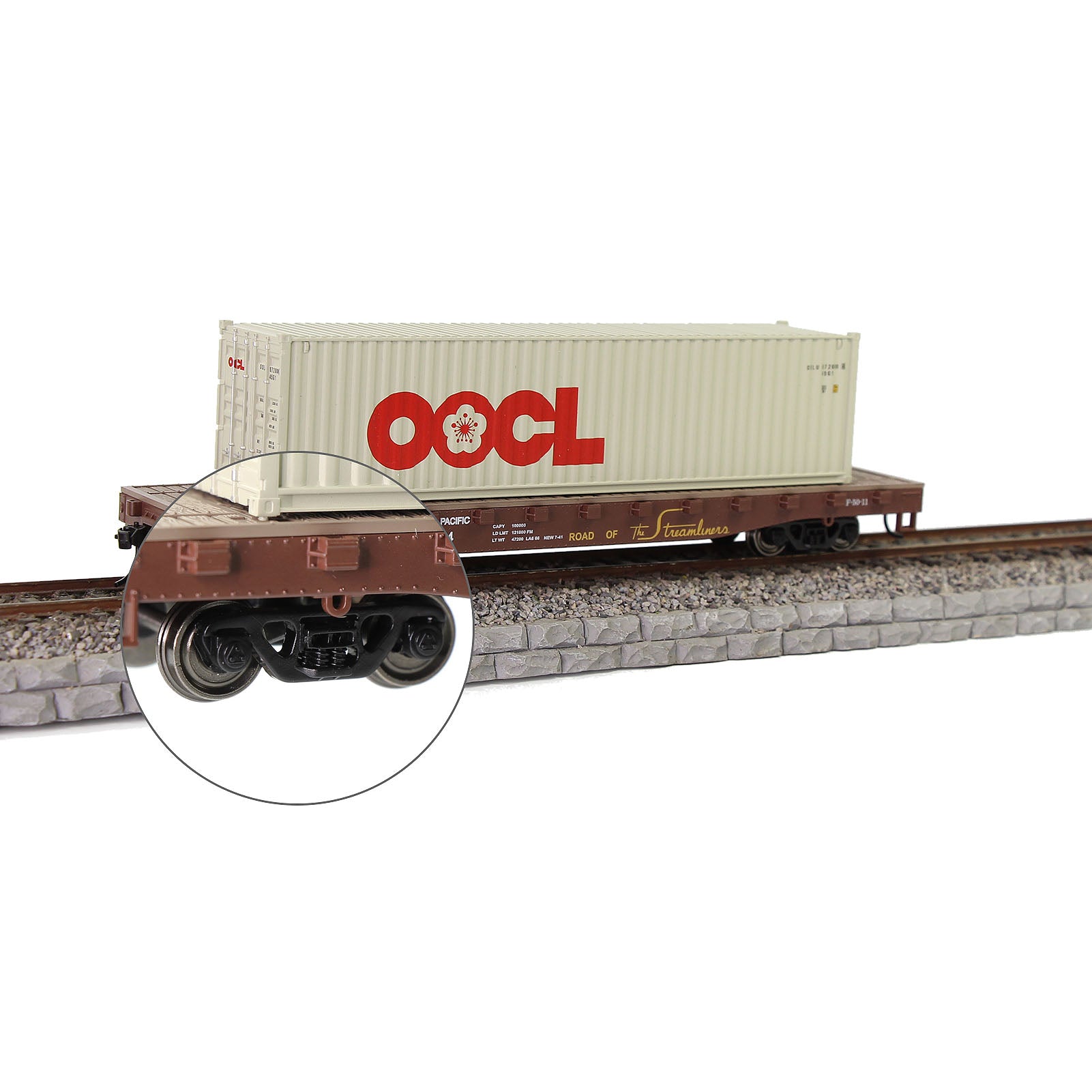 HP3087 2pcs HO Scale 1:87 Model Train Bogies with 33" DC Metal Wheels