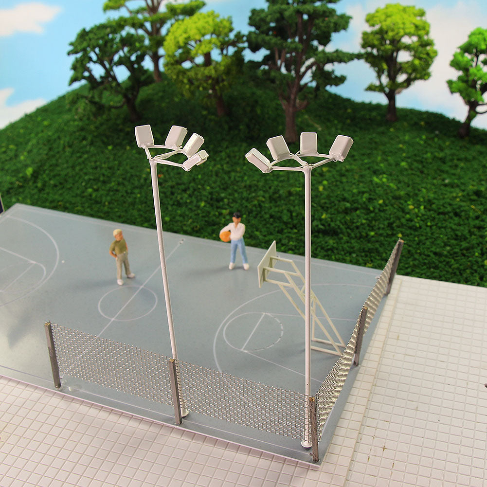 LSL05 5pcs OO/HO Scale Playground Lamps Yard Street Lights