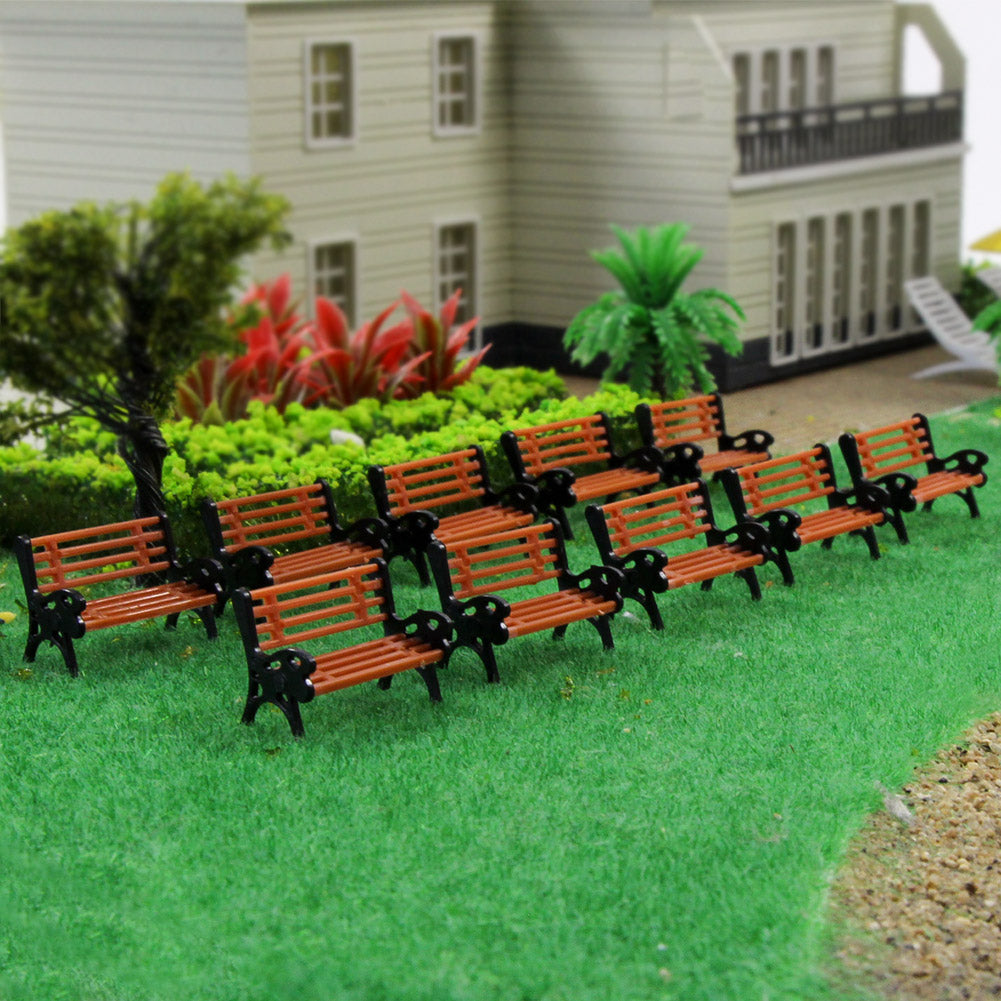 YZ87 20pcs HO/TT Scale 1:87 Park Garden Bench Chair Settee