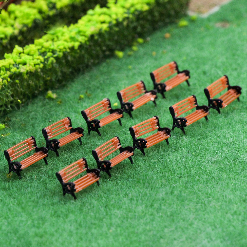 YZ150 10pcs N Scale 1:150 Model Bench Chair Settee