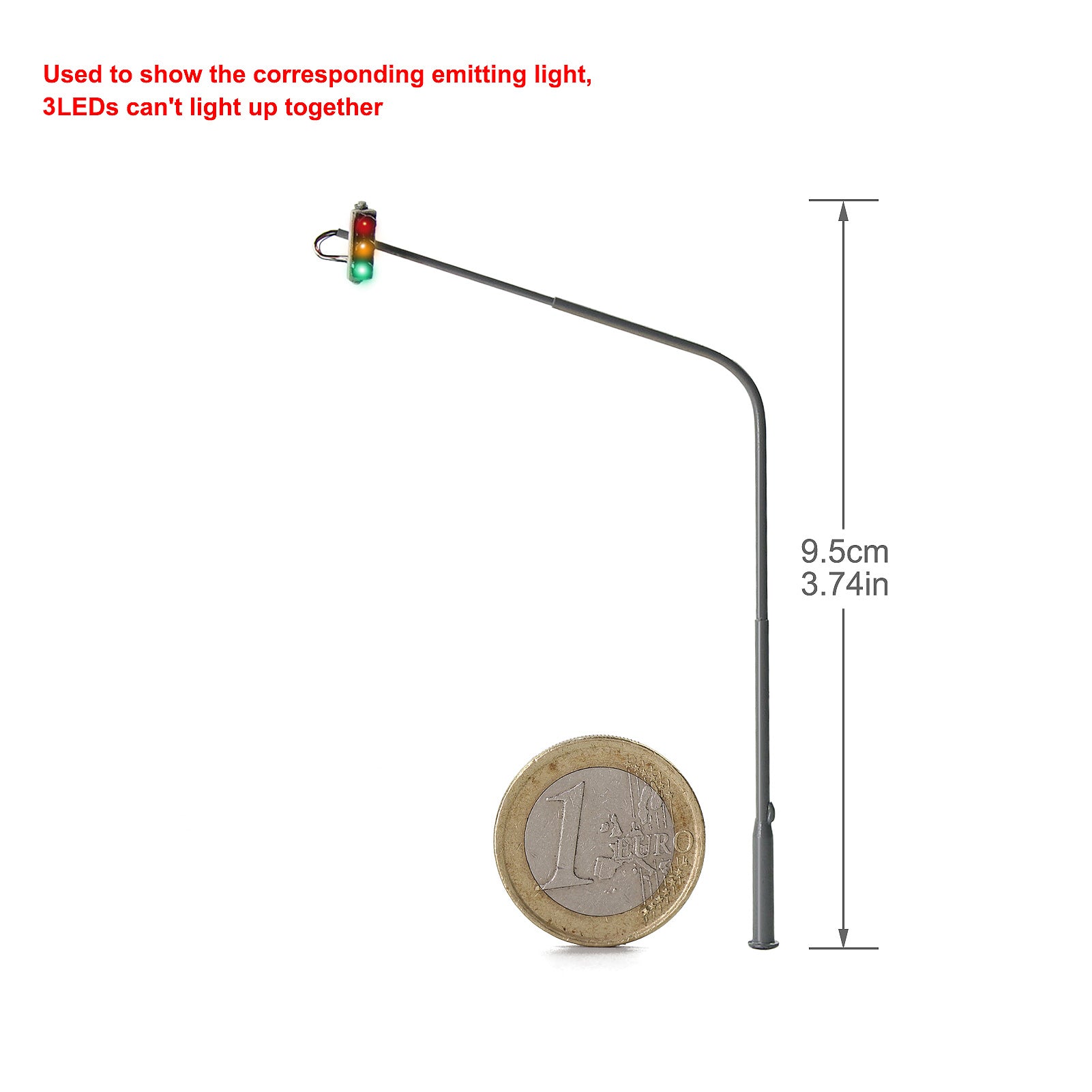 JTD8711 2pcs HO Scale 1:87 Signals Motorway Traffic Right Lights 3-LEDs