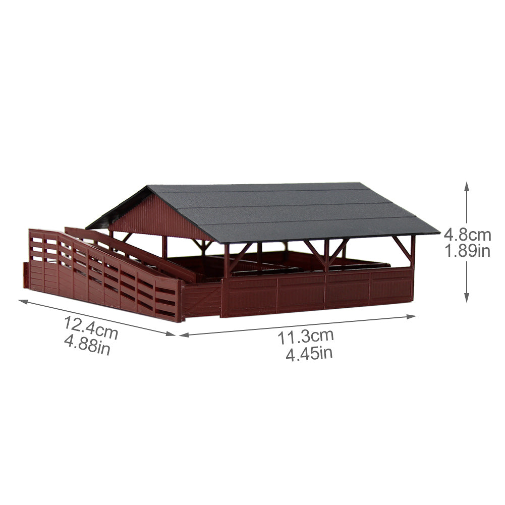 JZ8701 1pc HO Scale 1:87 Cattle Shed Horses Stable Farm