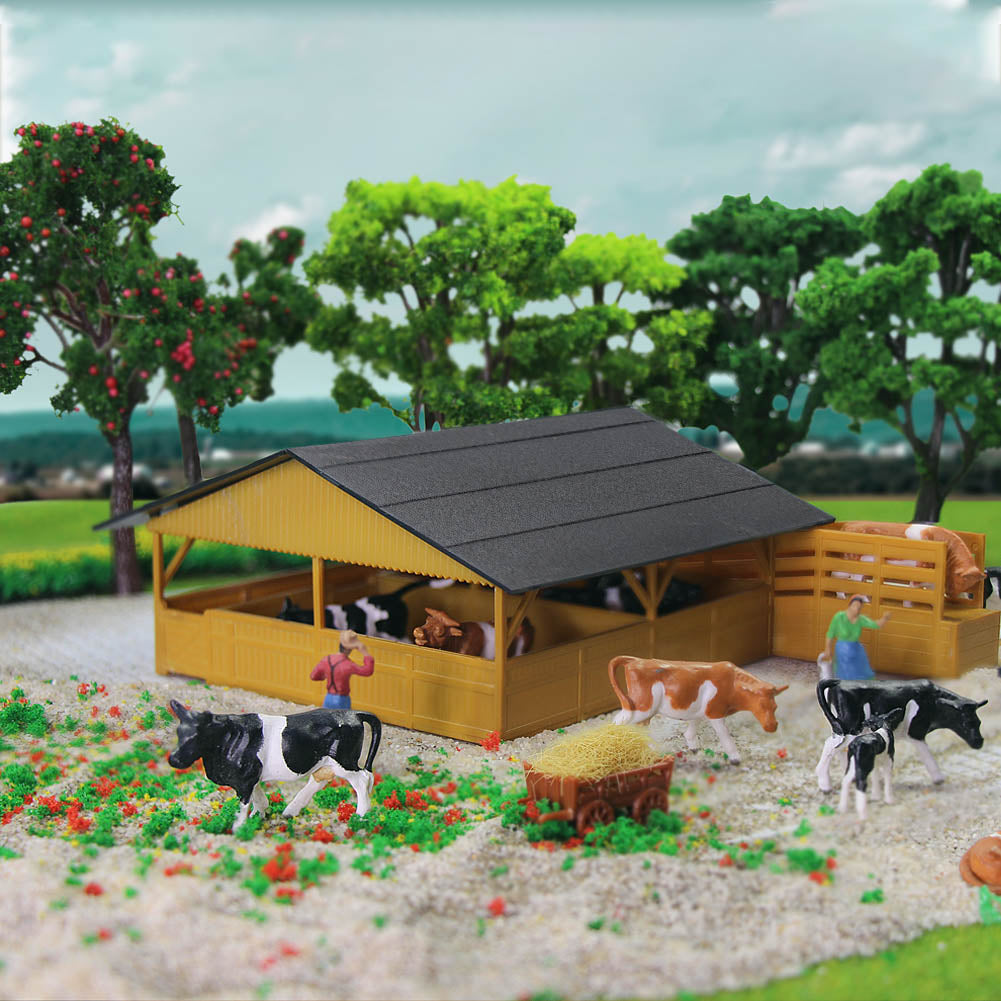 JZ8701 1pc HO Scale 1:87 Cattle Shed Horses Stable Farm