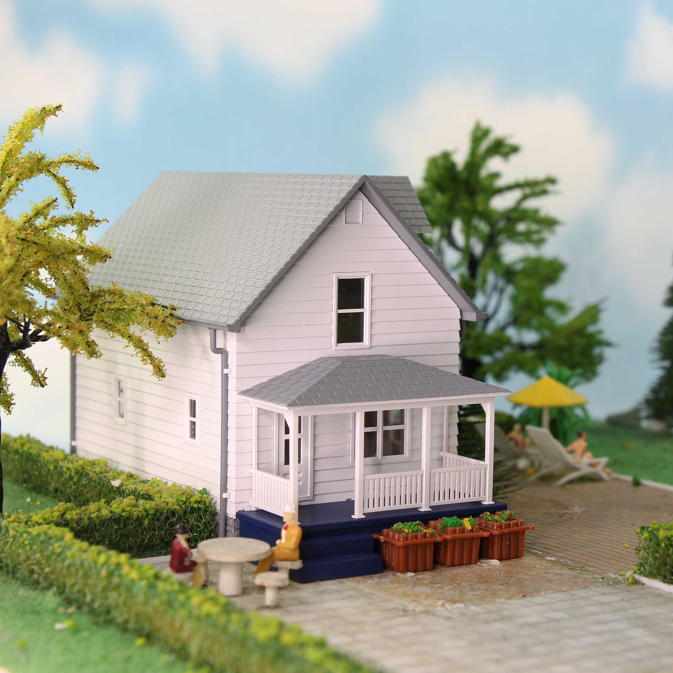 JZHO01 1 piece HO Scale 1:87 Model House