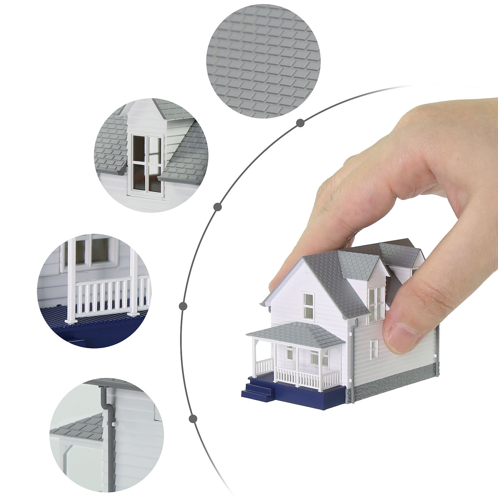 JZN01 1pc N Scale 1:160 Model House Residential Building Architectural