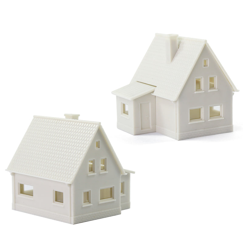Casa In Scala HO 1:87 Per Modellismo - Kit Non Assemblato Colore Bianco - Evemodel