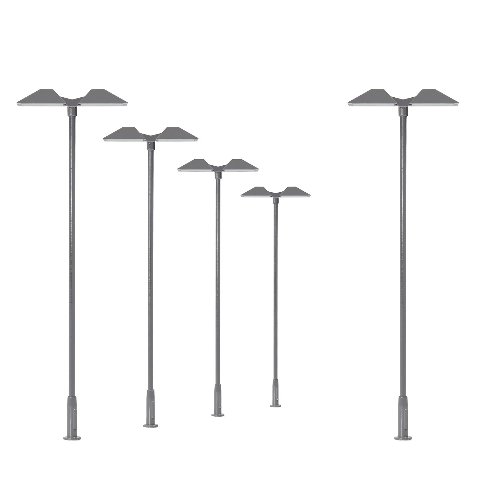 LD02 5pcs Model Two-heads Metal Lamp Street LED with Cover