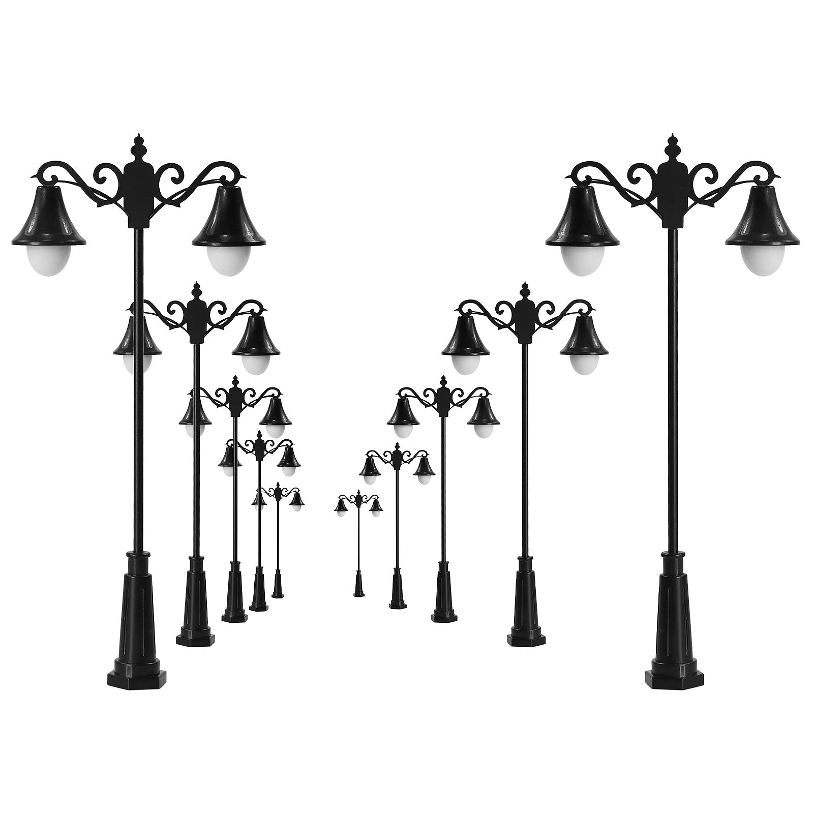 LFT06OOWM 10pcs OO/HO Scale 1:75 Lamp Two-head Street Light