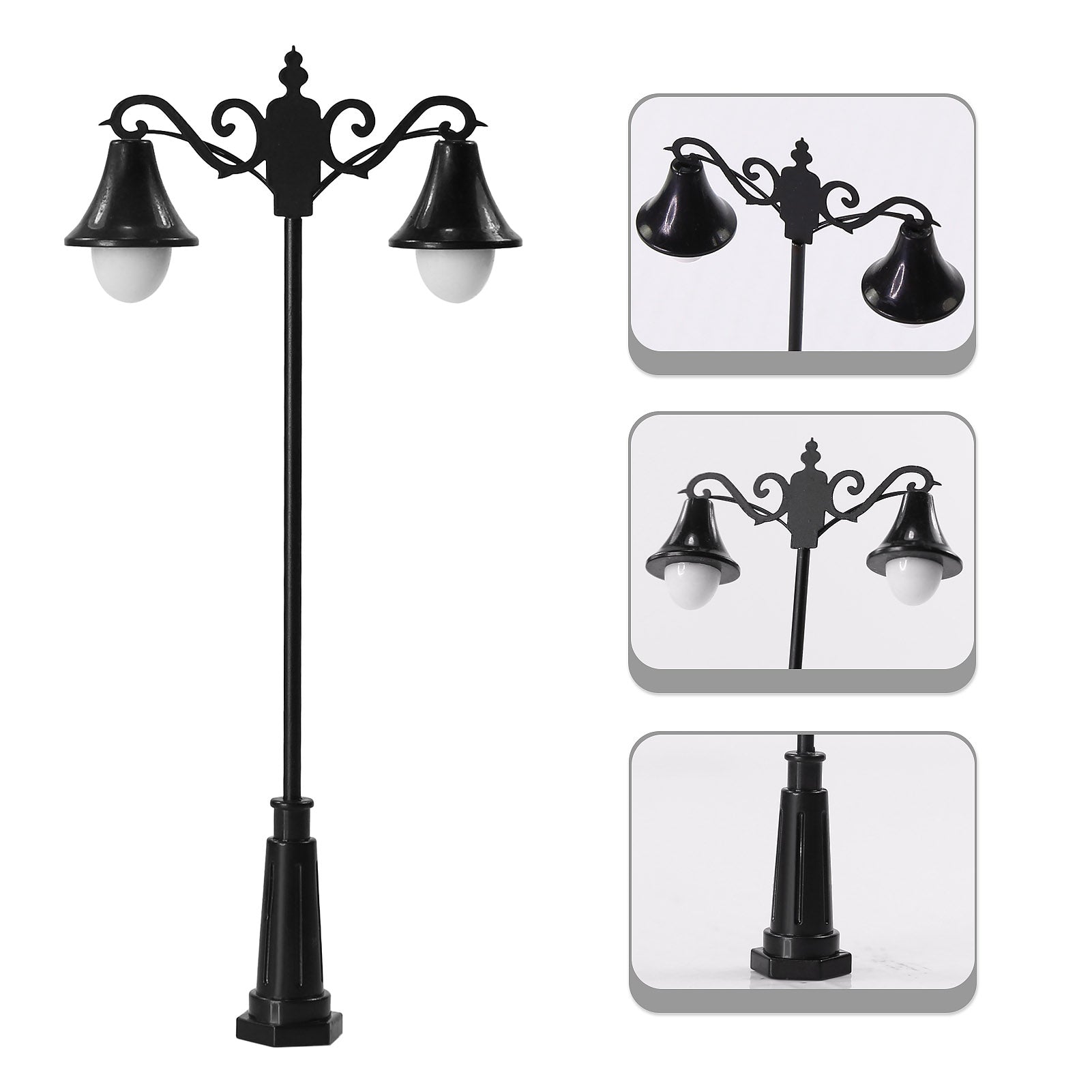 LFT06OWM 10pcs O Scale 1:50 Lamps Two-head Street Light