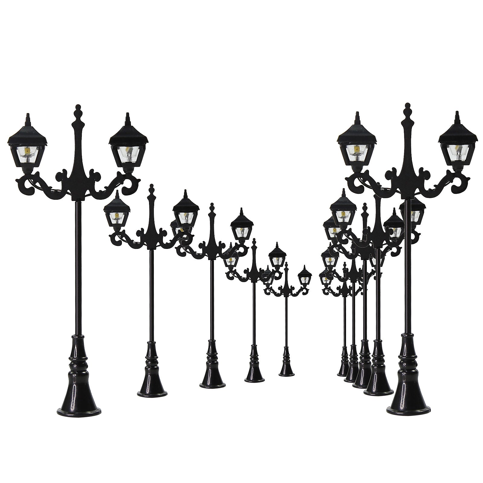 LFT08HOWM 10pcs HO/TT Scale 1:87 Lamps Street Light LED