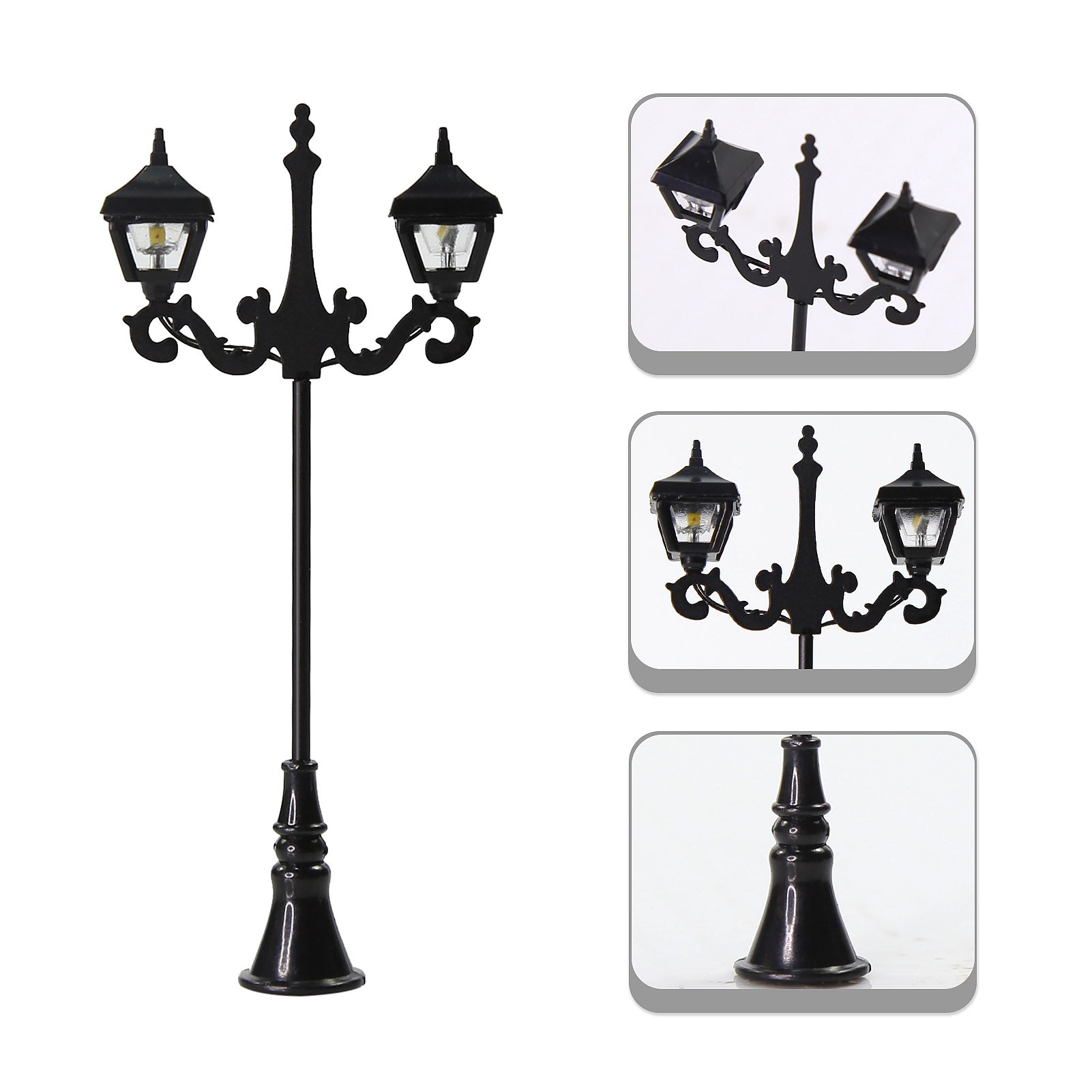 LFT08HOWM 10pcs HO/TT Scale 1:87 Lamps Street Light LED