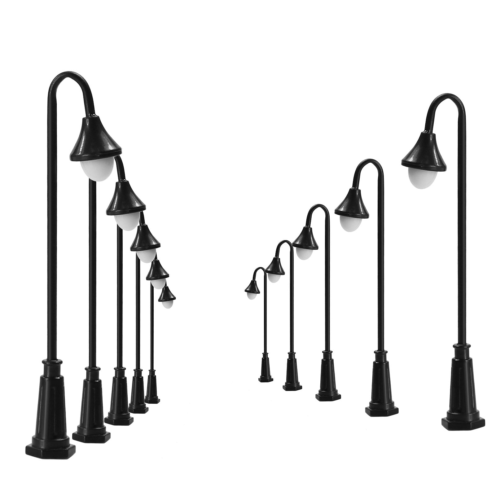 LFT13HOWM 10pcs HO/TT Scale 1:87 Lamp Street Light LED