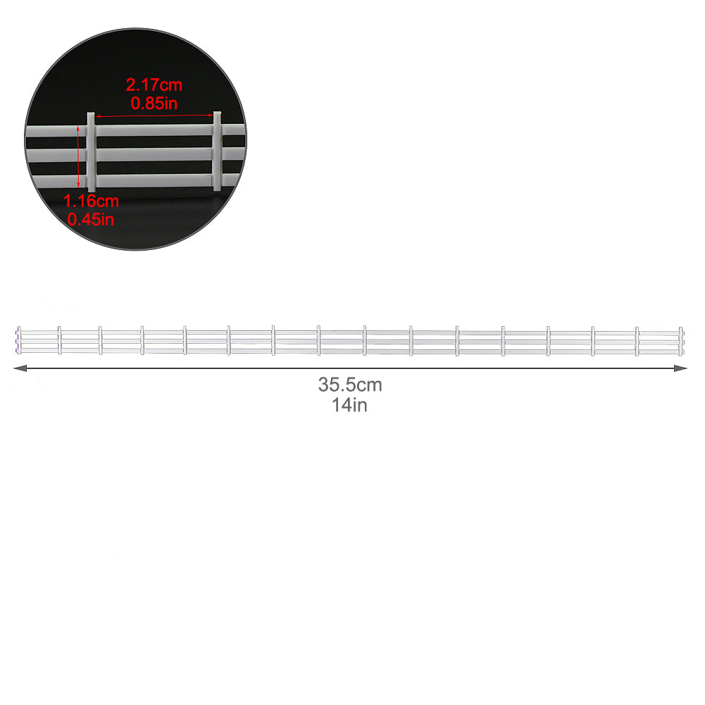 LG0287 3pcs HO OO Scale 1:87 Model Building Fences Wall White
