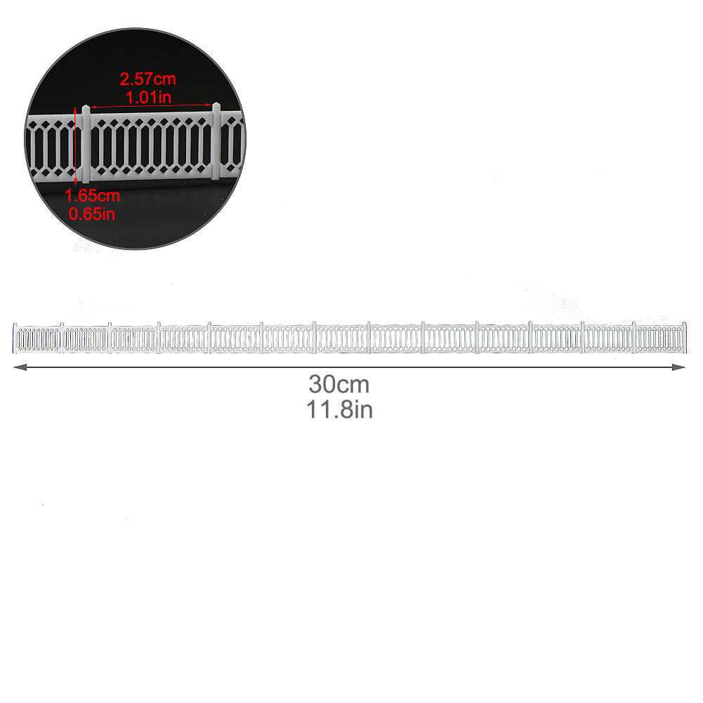 LG0687 3pcs HO/OO Scale 1:87 Building Fences Wall White