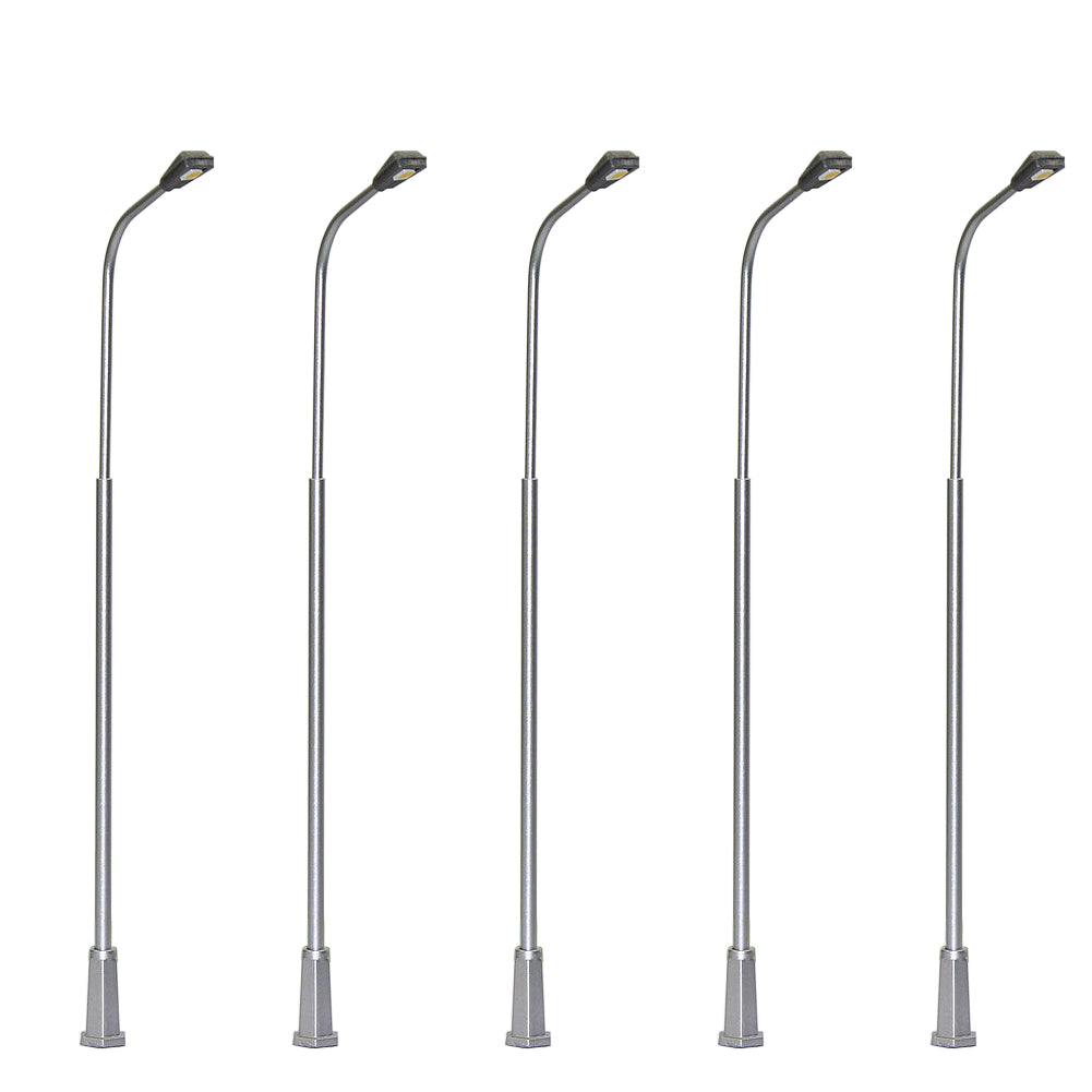 LNH19 5pcs OO Scale 1:75 Street Light Lamps LED