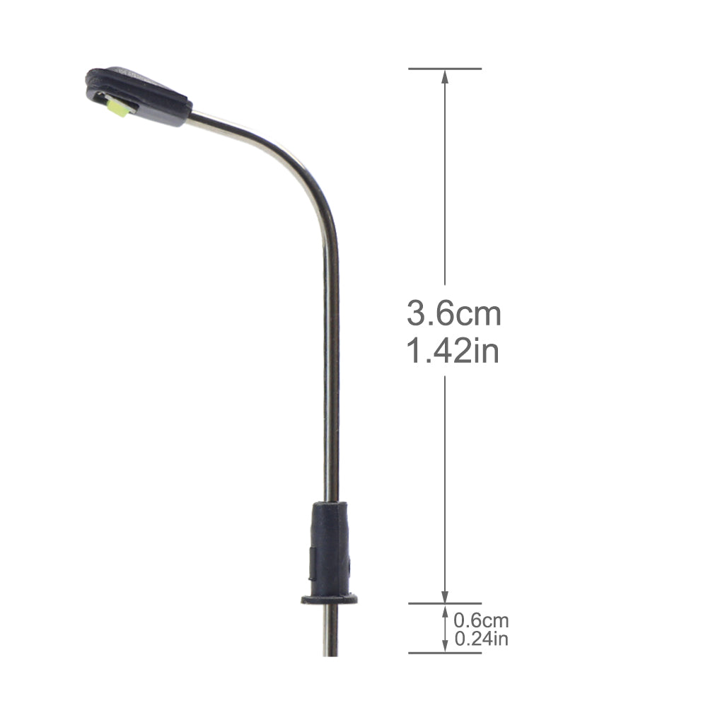 LQS05 10pcs Z Scale 1:200 Lamp Street Light 3.2cm