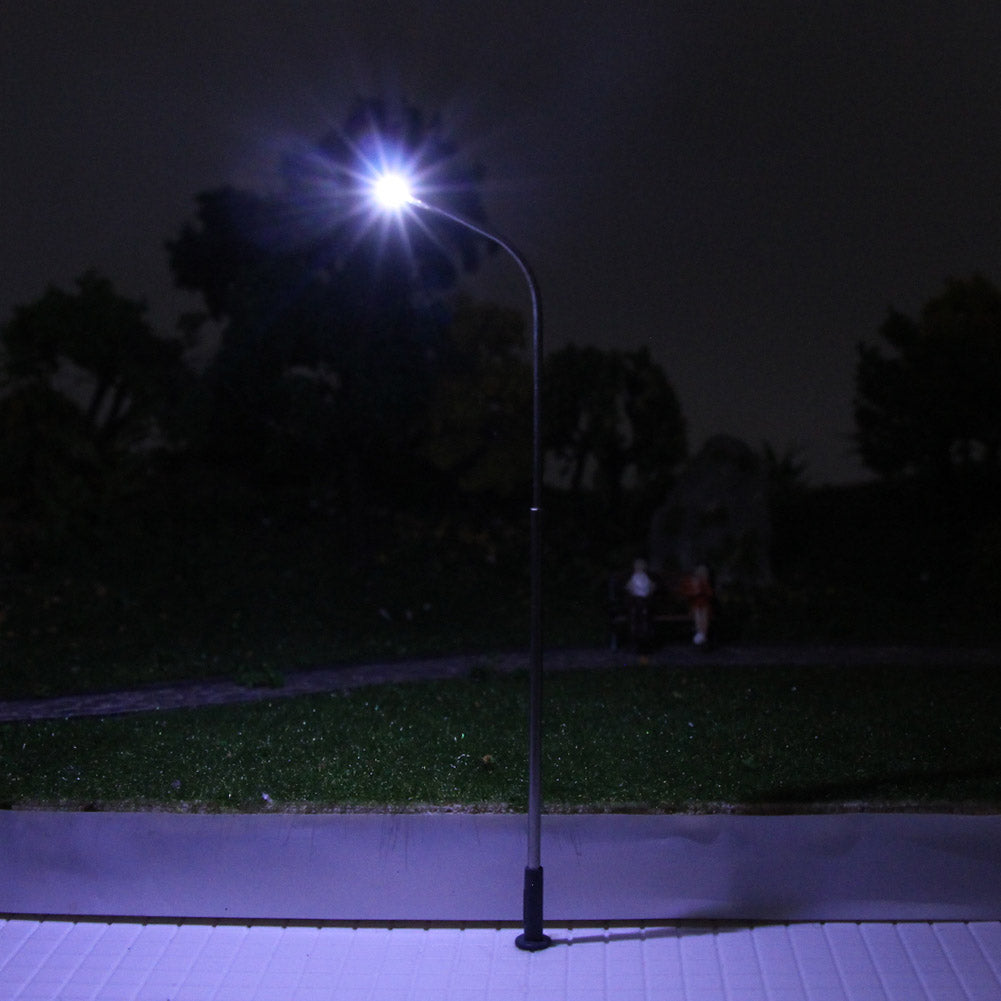 LQS08 10pcs HO Scale 1:87 Lamps Post Street Light