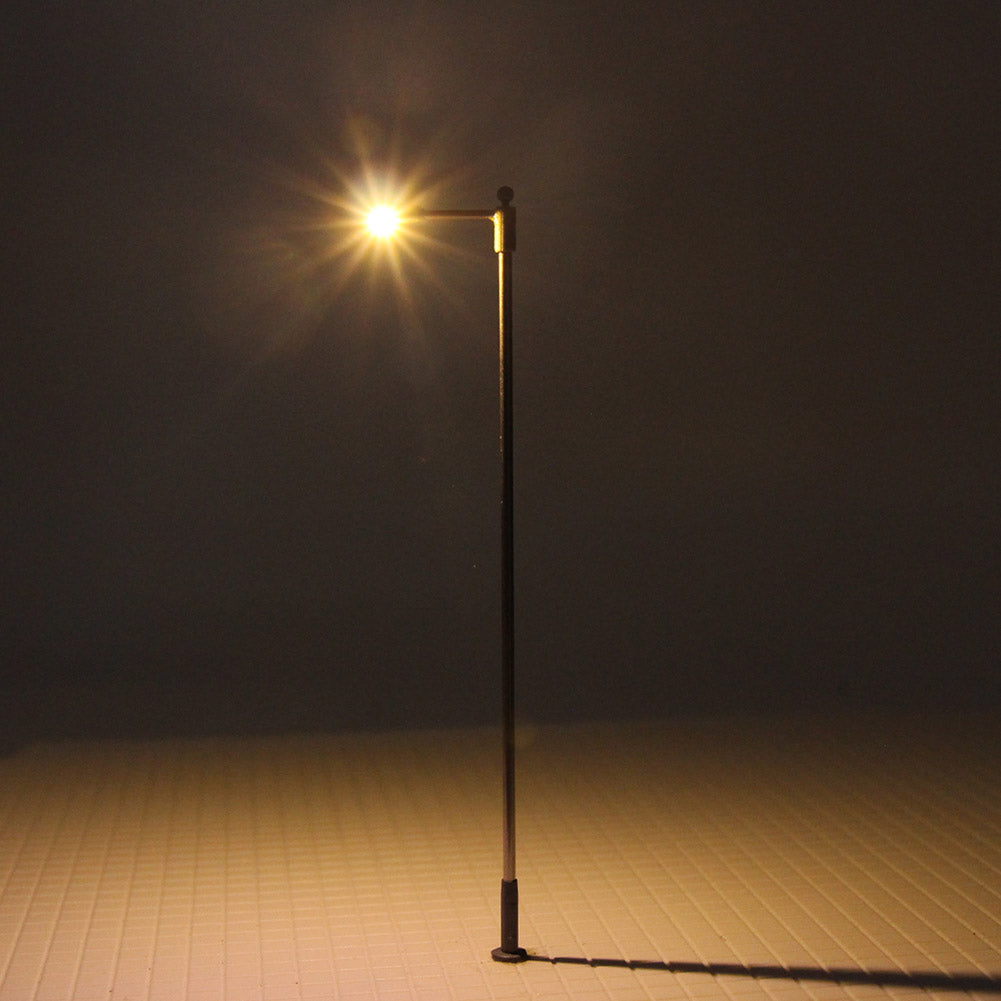 LQS09 10pcs HO TT Scale 1:87 Lamppost Street Lights LEDs 8.2cm