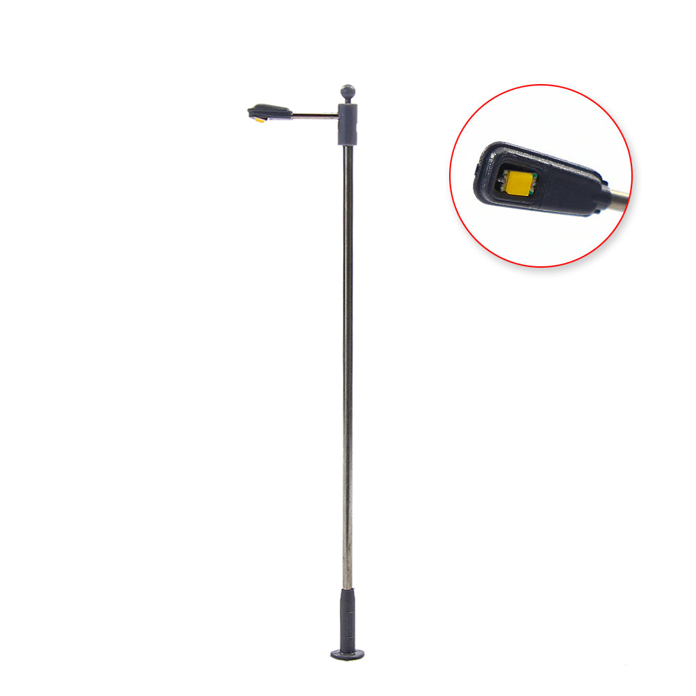 LQS09 10pcs HO TT Scale 1:87 Lamppost Street Lights LEDs 8.2cm