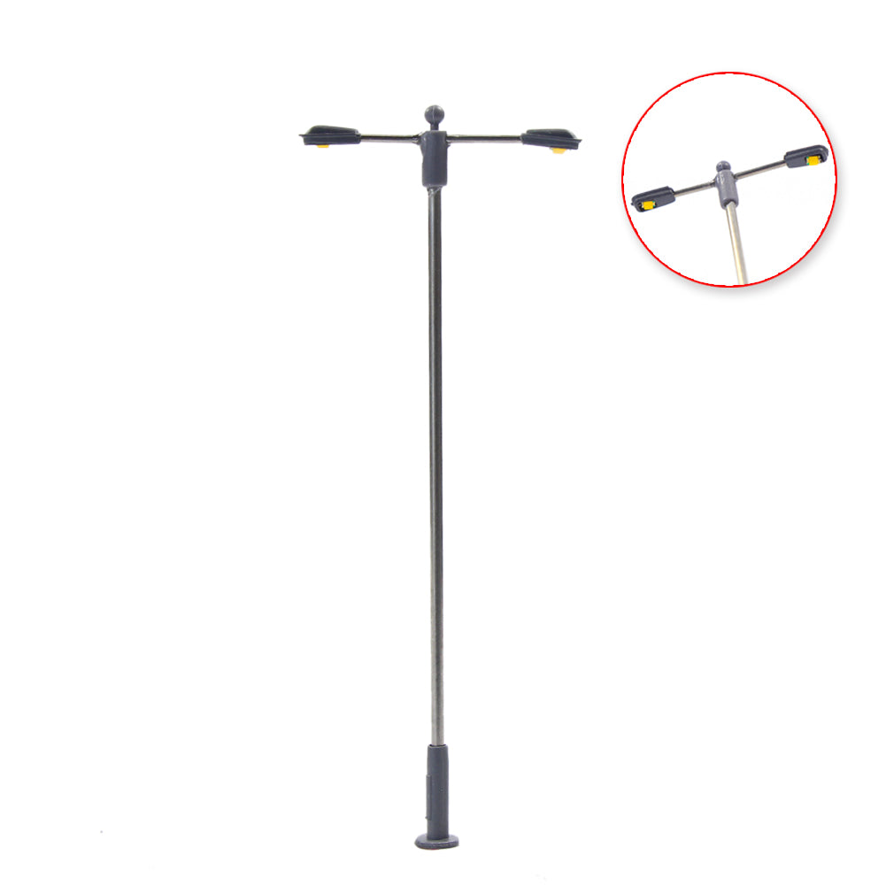 LQS11 10pcs HO Scale 1:87 Lamp Post Street Lights LED