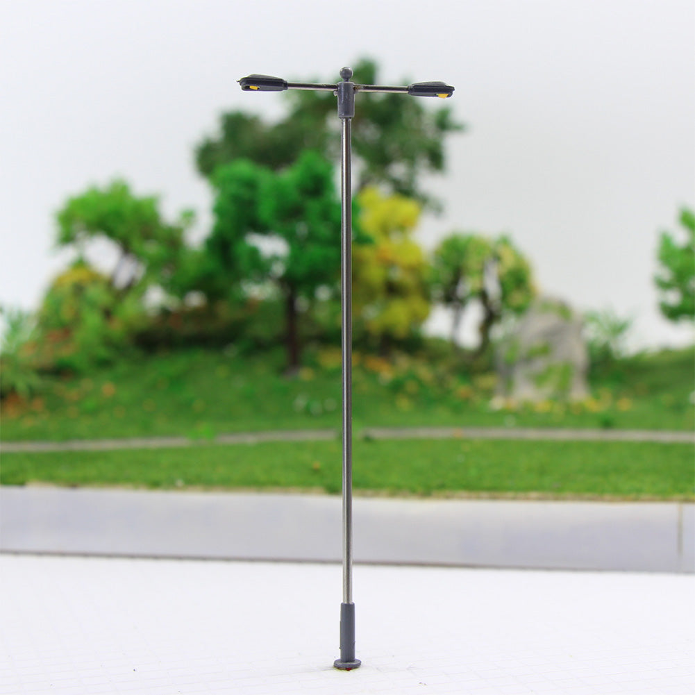 LQS12 10pcs HO/OO Scale Lamp Post Street Lights LED