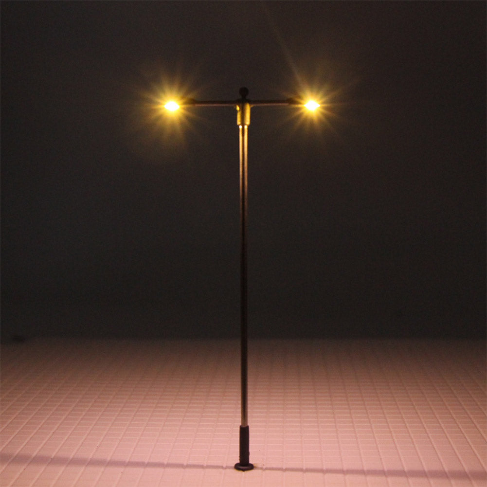 LQS12 10pcs HO/OO Scale Lamp Post Street Lights LED