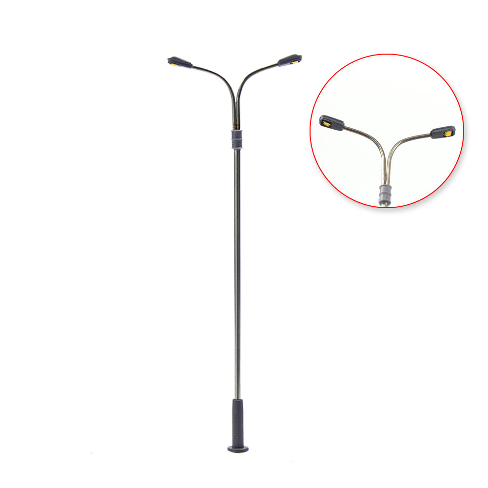 3 X OO / HO Scale LED Street Light Model Train Railroad Path Lamp Post