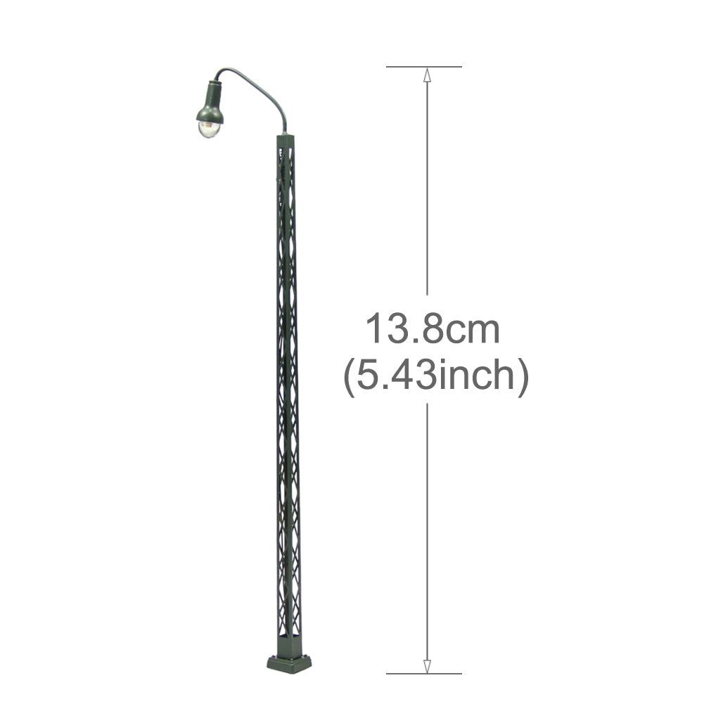 LQS38 3pcs HO/OO 1:87 Scale Model Lattice Mast Lamp