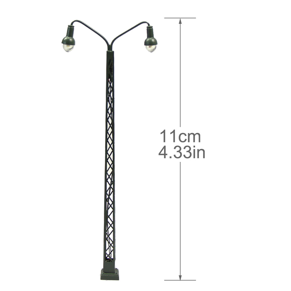 LQS42 3pcs HO/TT Scale Lattice Mast Lamp Track Light
