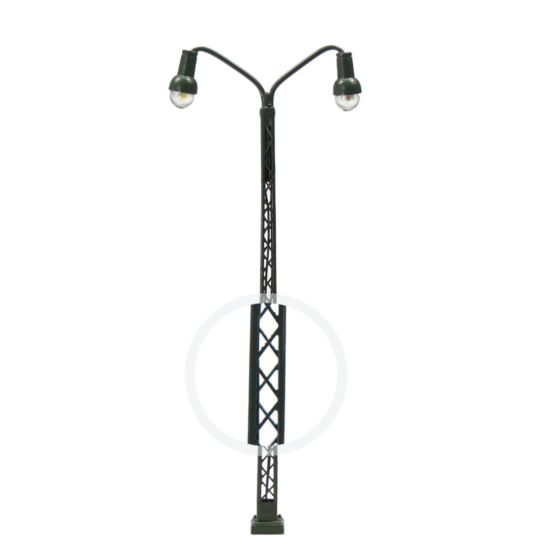 LQS43 3pcs N Scale 1:160 Two-lights Lattice Mast Lamp Track Light