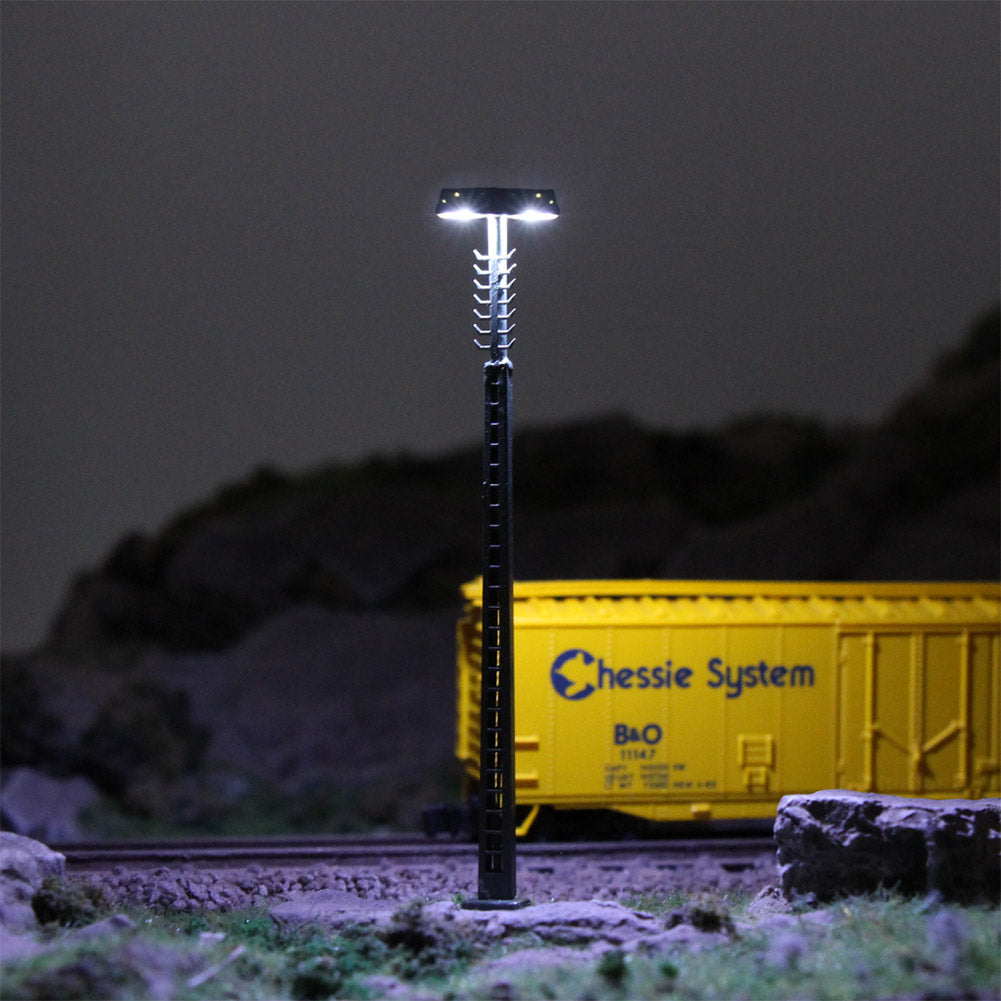 LQS51 3pcs HO/OO N Scale 1:87 Light Lattice Mast Lamp