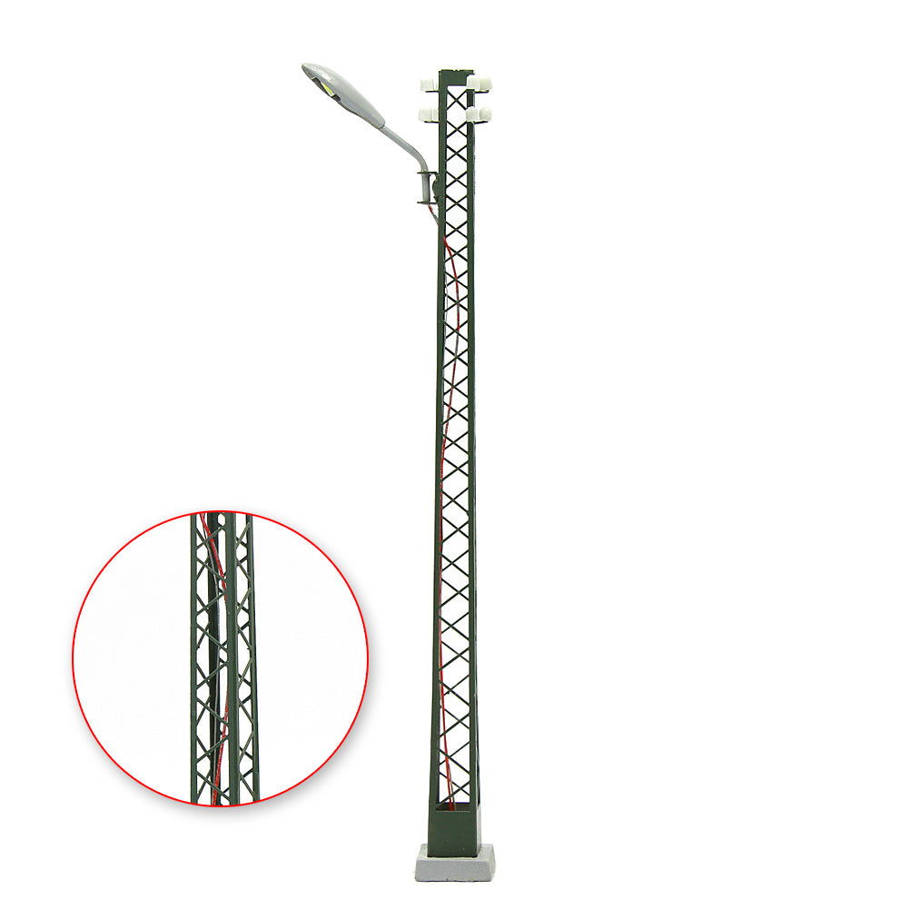 LQS59 3pcs HO N Scale Lattice Mast Lamp Track Light