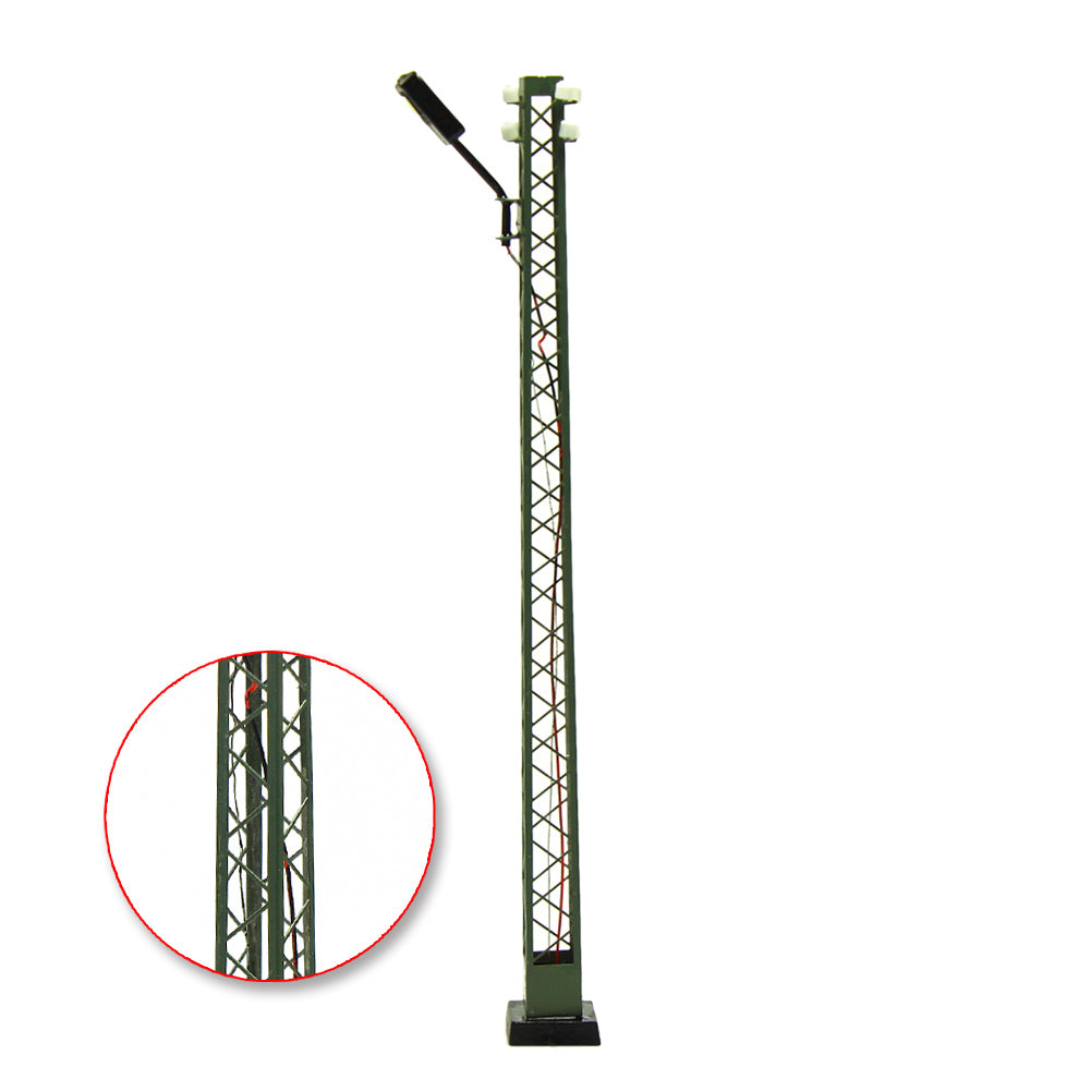 LQS60 3pcs HO N Scale Lattice Mast Lamp Track Light