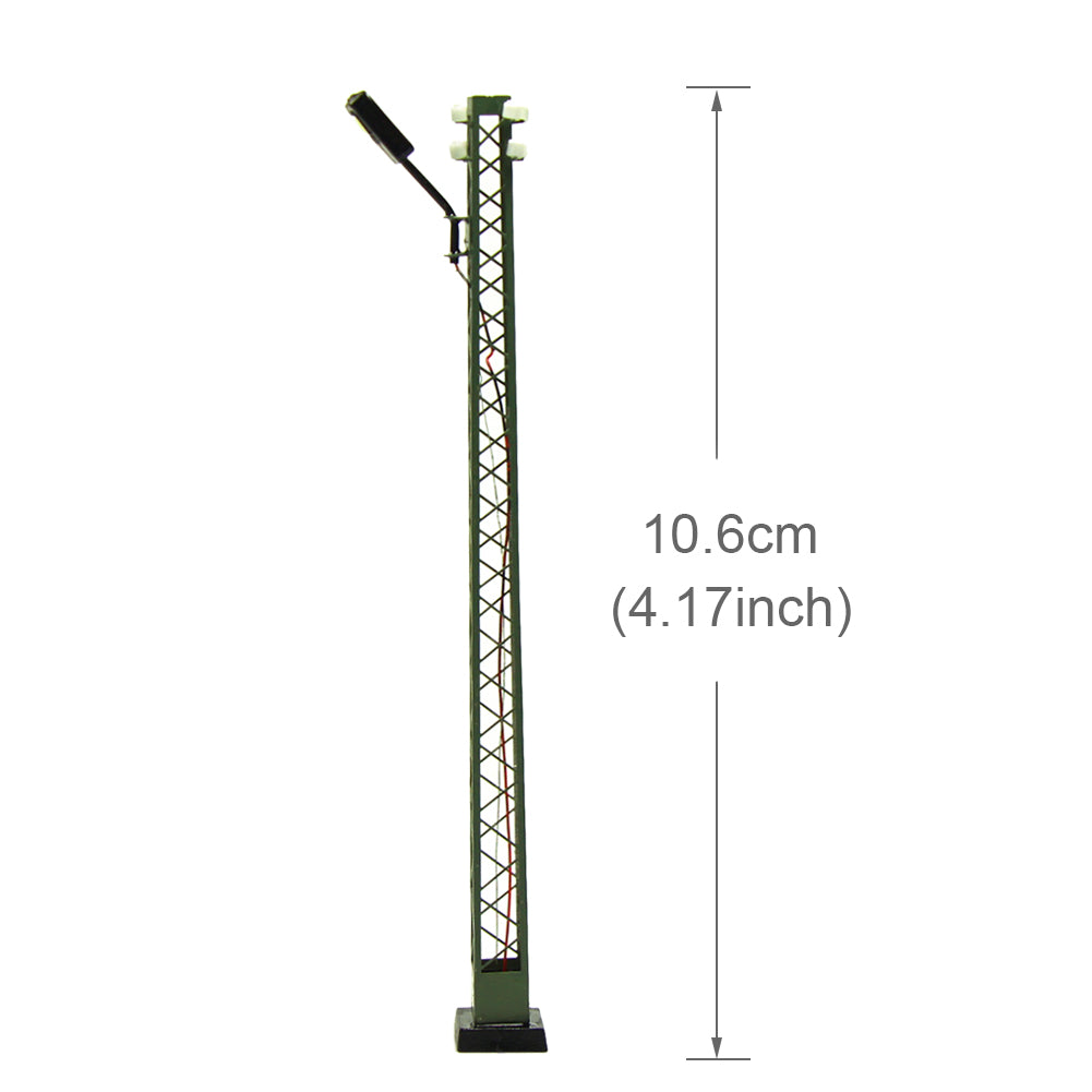 LQS60 3pcs HO N Scale Lattice Mast Lamp Track Light