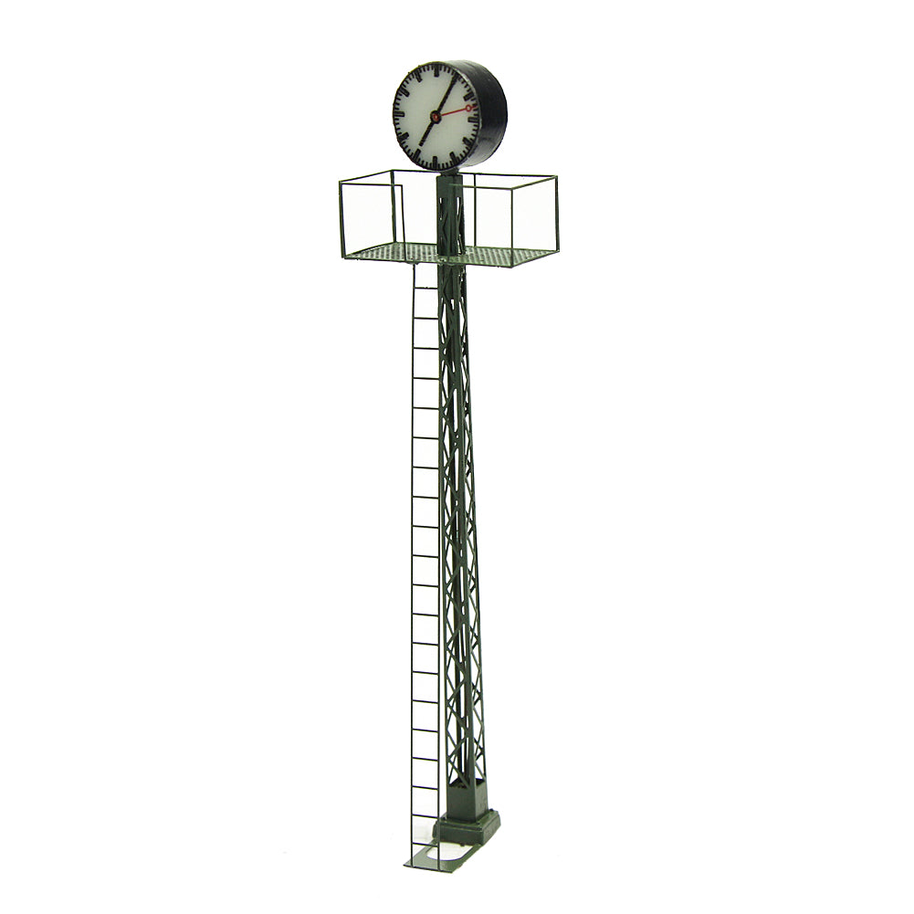 LQS61 1pc HO/TT N Scale Lit Platform Clock on Lattice Mast Lamp