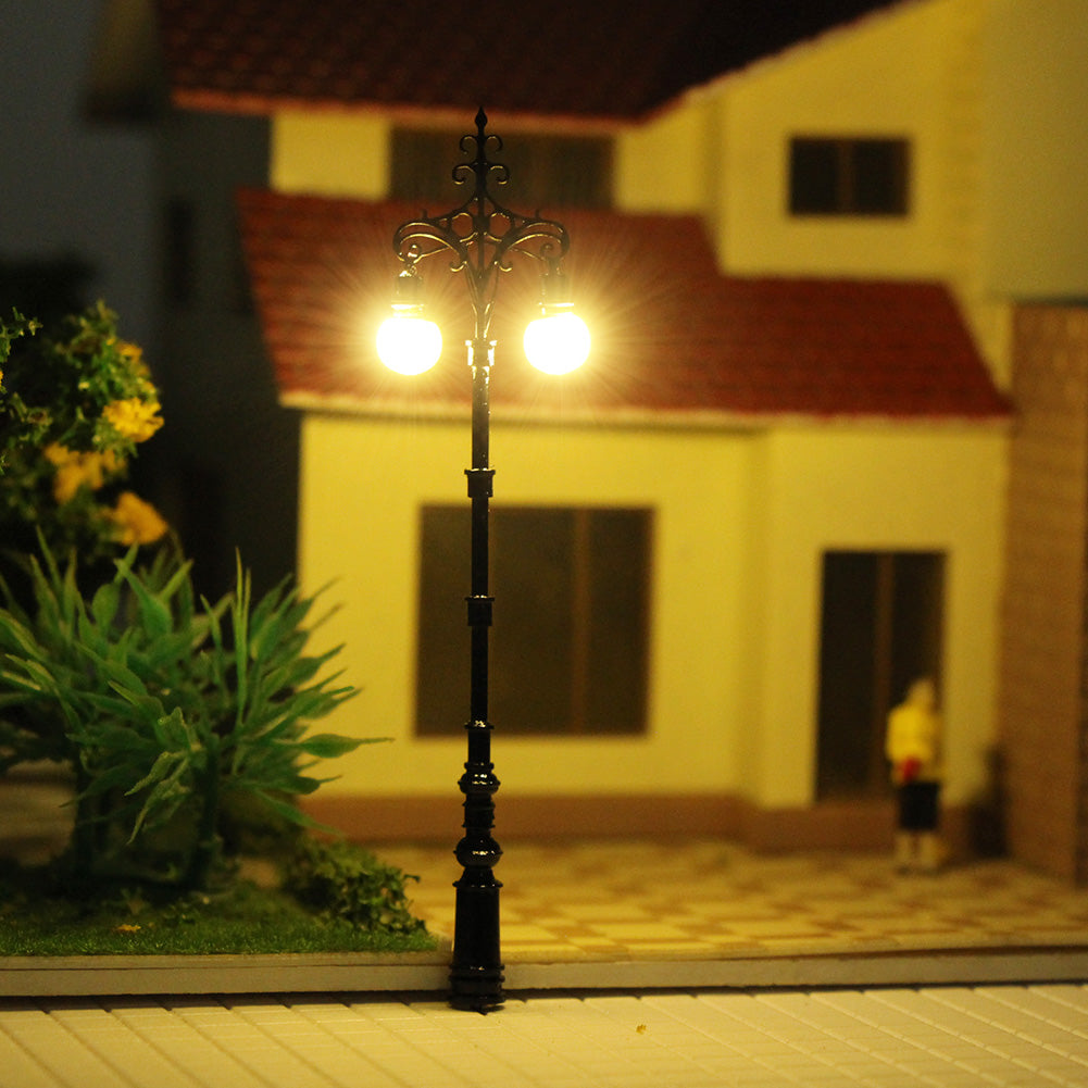 LQS78 3pcs HO N Scale Lamp Street Light Led