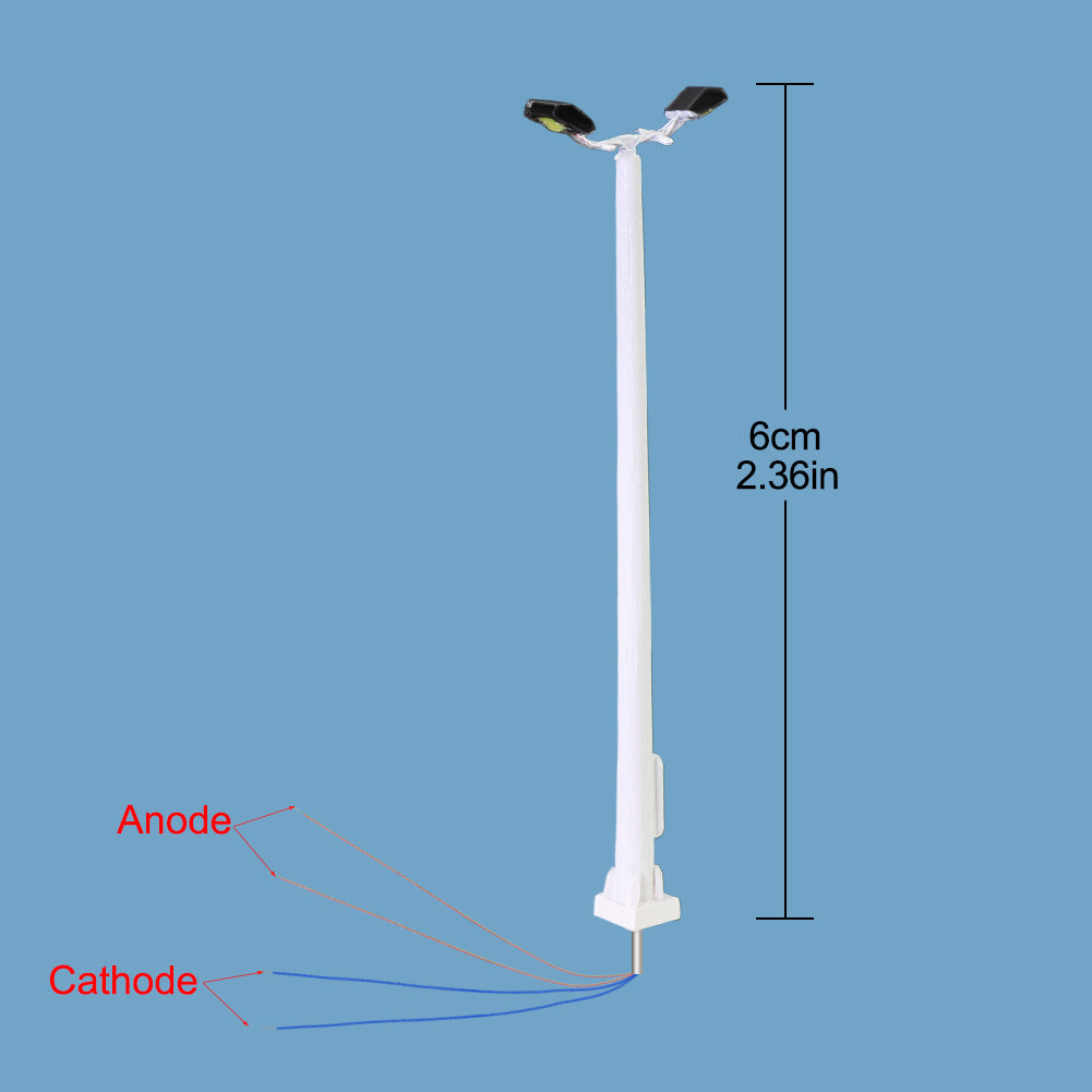 LSL08 5pcs HO N Scale Plaza Light Playground Lamppost