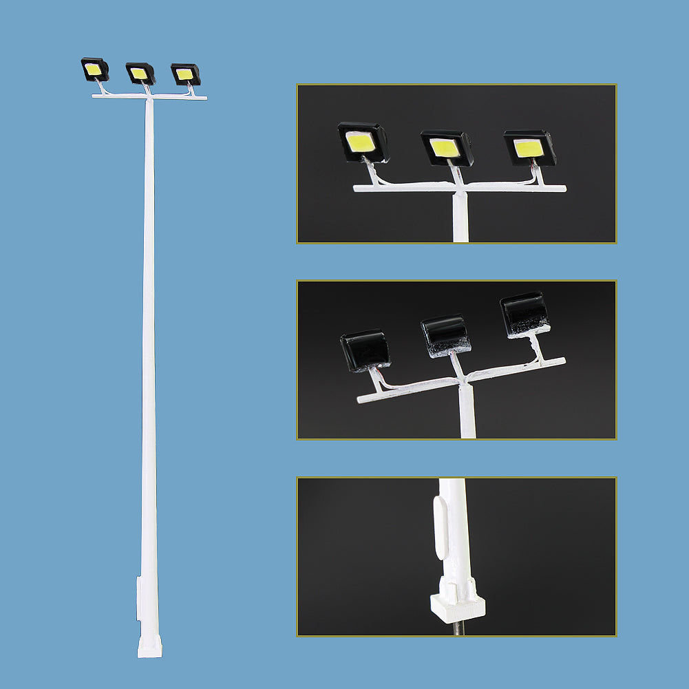 LSL10 5pcs HO N Scale Plaza Lamppost Playground Light