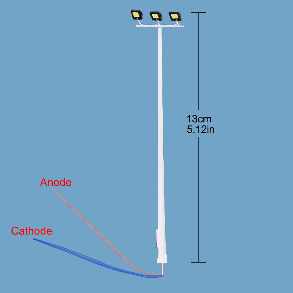 LSL10 5pcs HO N Scale Plaza Lamppost Playground Light