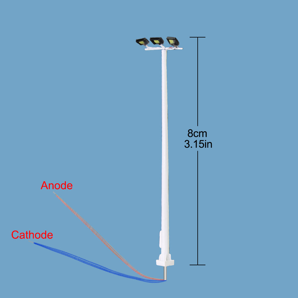 LSL10 5pcs HO N Scale Plaza Lamppost Playground Light