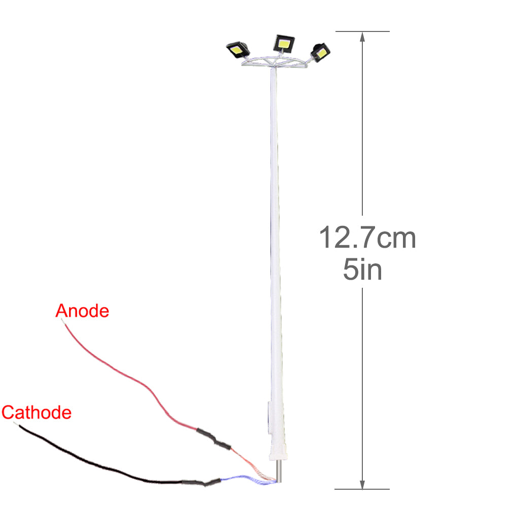 LSL11 5pcs HO N Scale Plaza Lamppost Playground Street Light