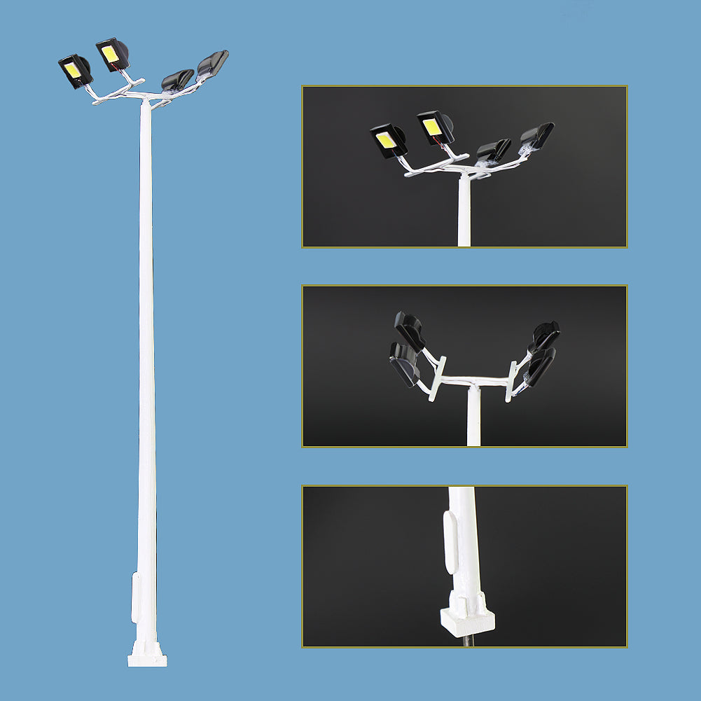 LSL13 4pcs HO N Scale Plaza Lamppost Playground Light