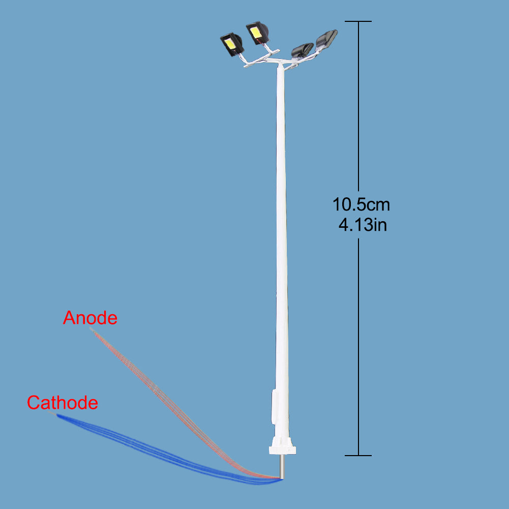 LSL13 4pcs HO N Scale Plaza Lamppost Playground Light
