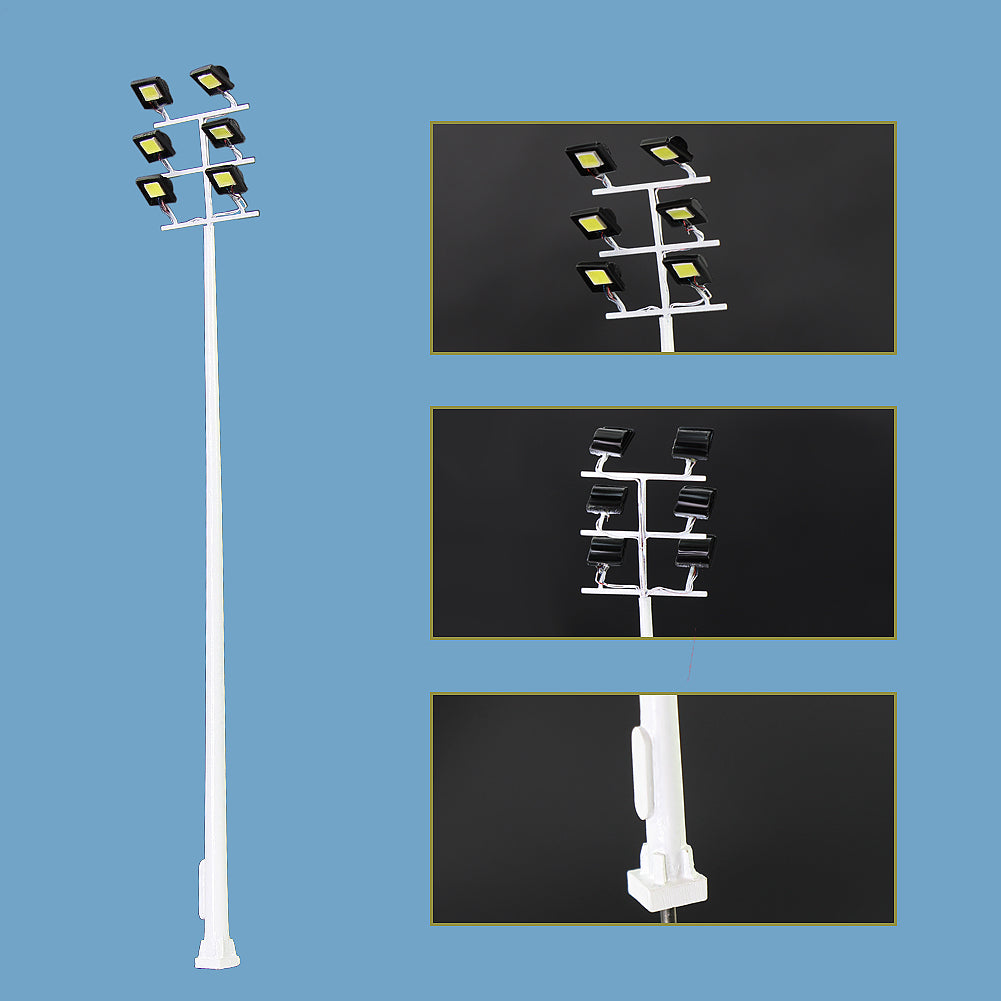 LSL15 2pcs HO N Scale Plaza Lamppost Playground Street Light